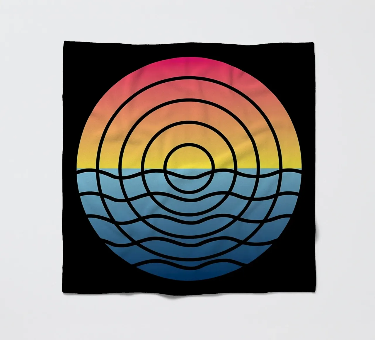 Golven Zonsondergang fleecedeken van James M Coyle