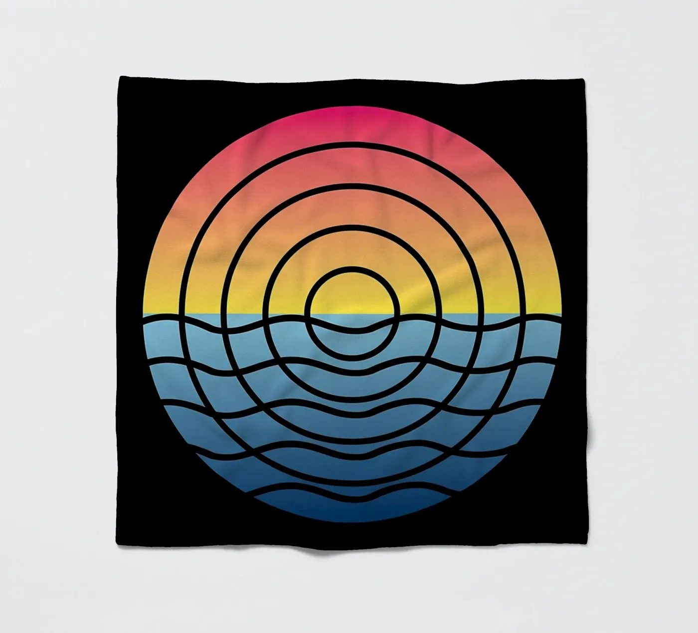 Waves Sunset fleece blanket by James M Coyle