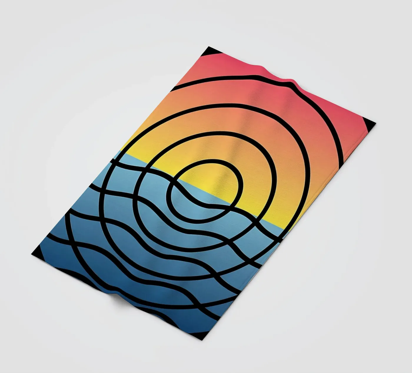 Waves Sunset fleece blanket by James M Coyle