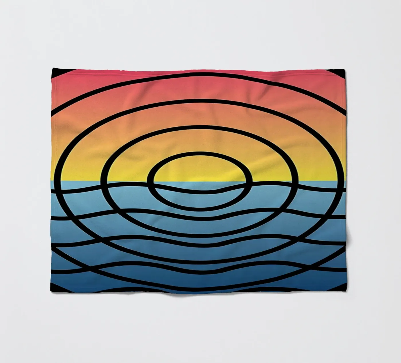 Waves Sunset fleece blanket by James M Coyle