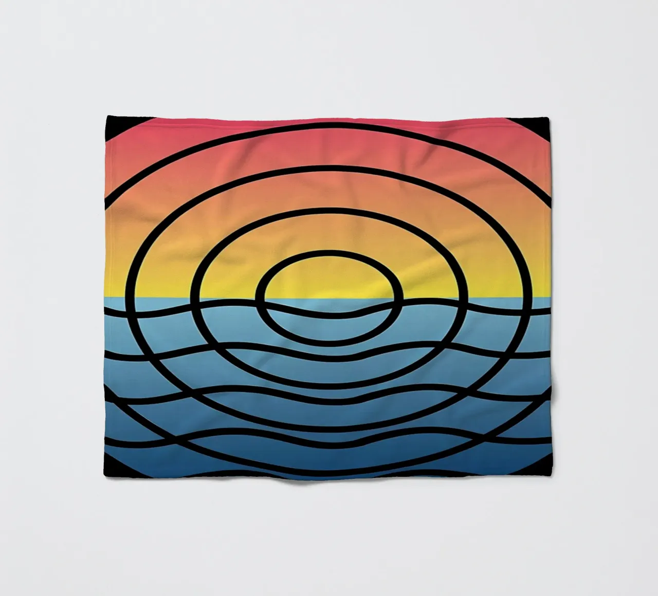 Golven Zonsondergang fleecedeken van James M Coyle