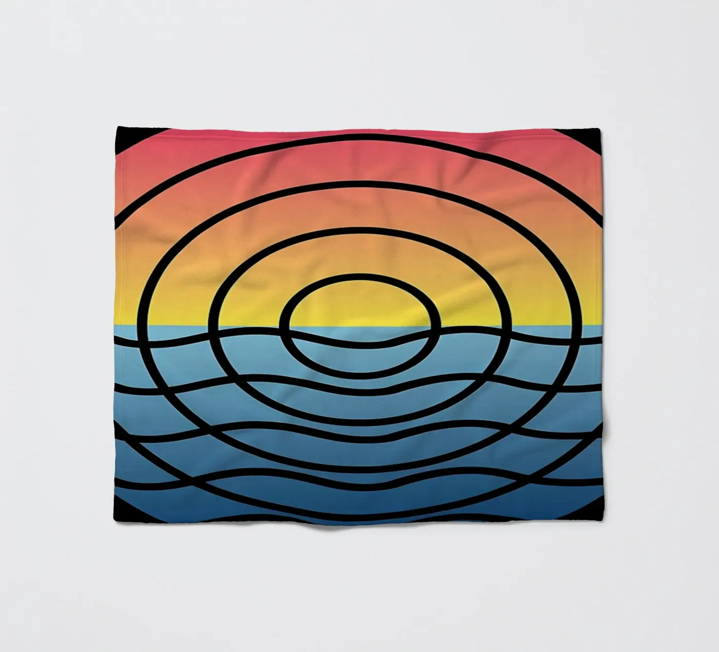 Waves Sunset fleece blanket by James M Coyle