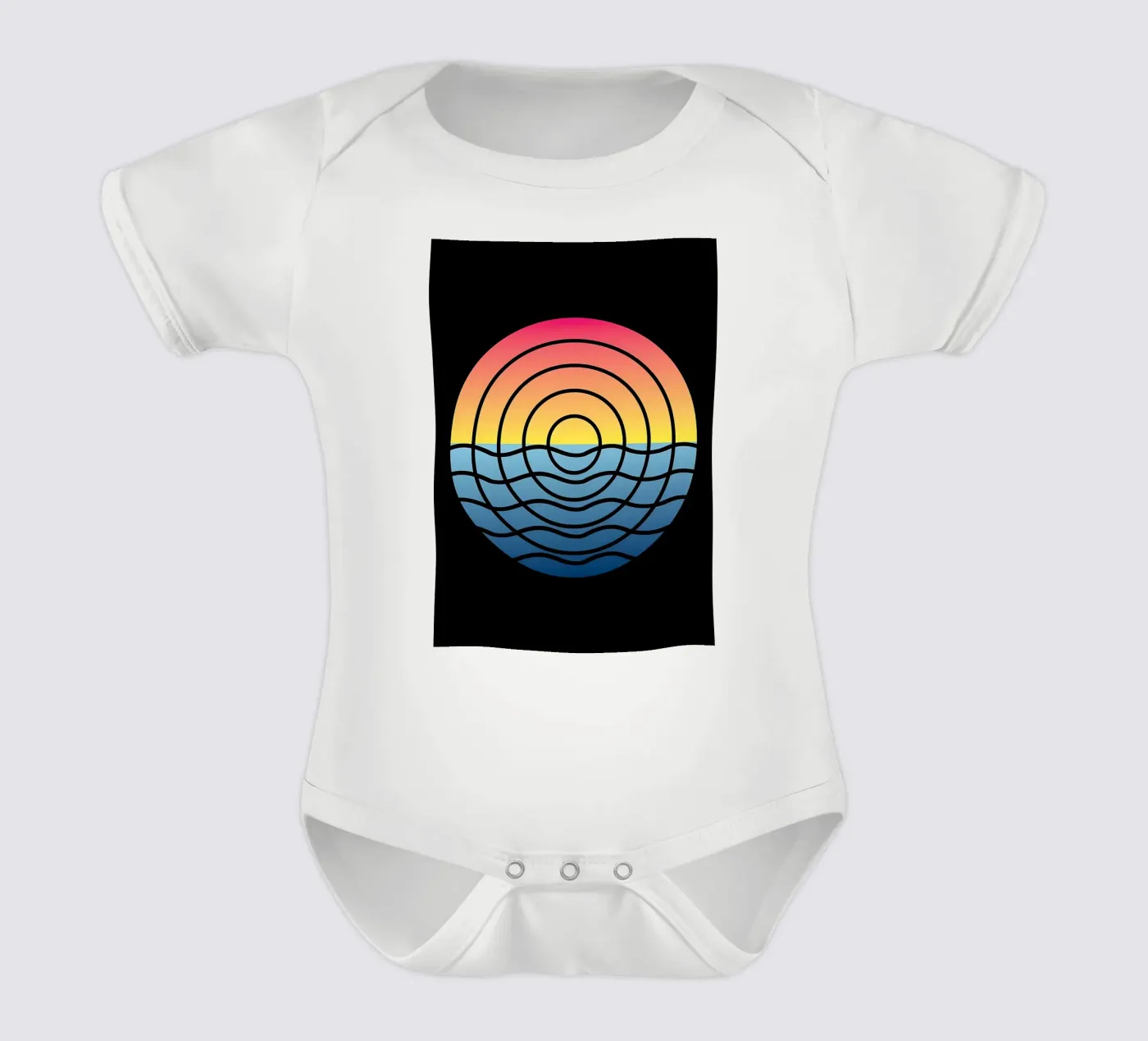 Vagues Coucher de soleil body bébé de James M Coyle