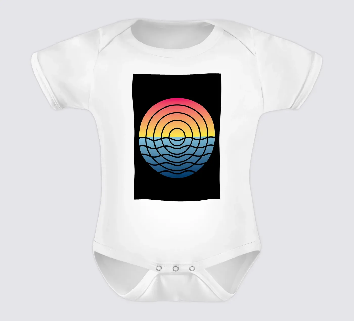 Vagues Coucher de soleil body bébé de James M Coyle