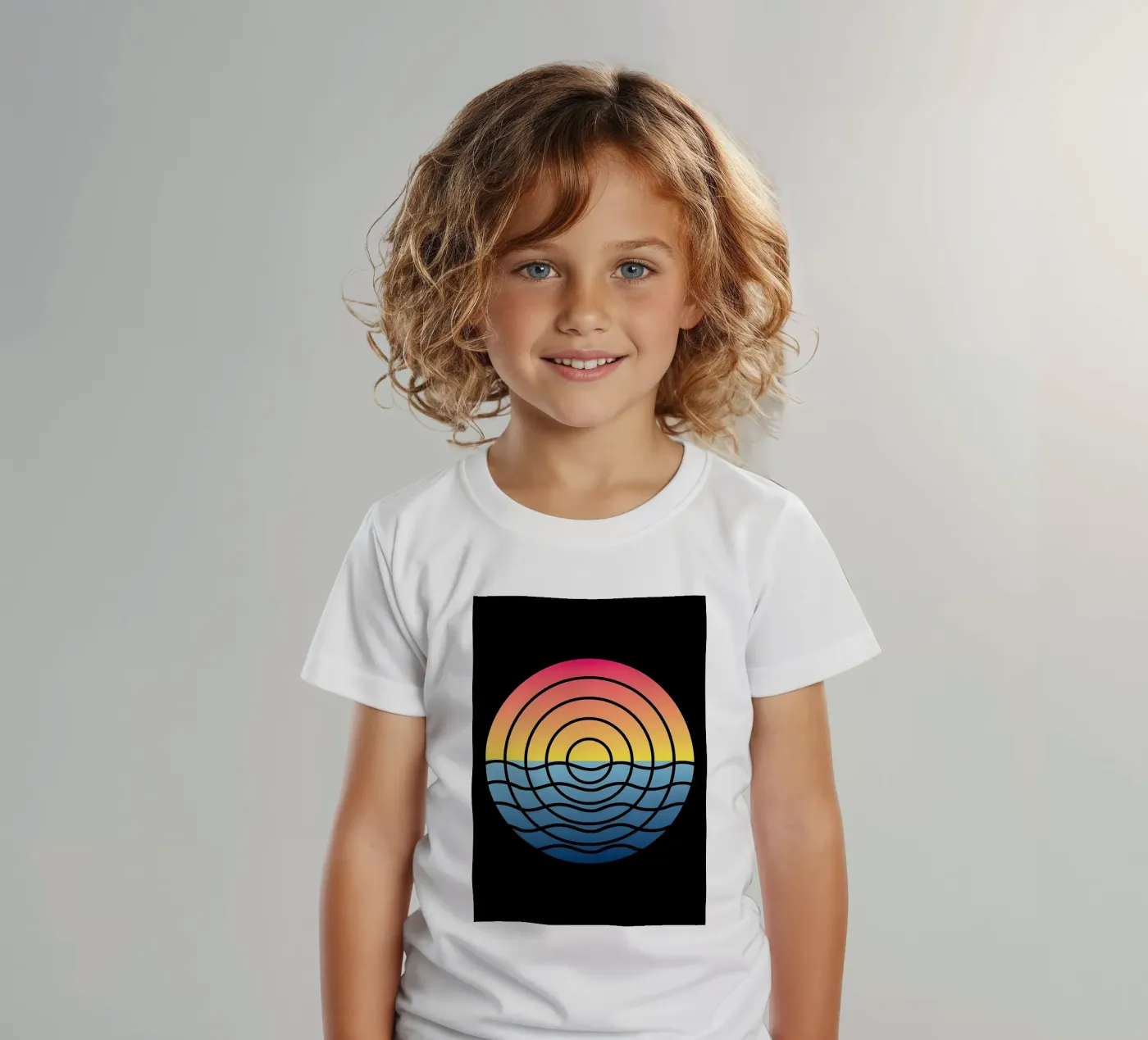 Golven Zonsondergang kinder t-shirt van James M Coyle
