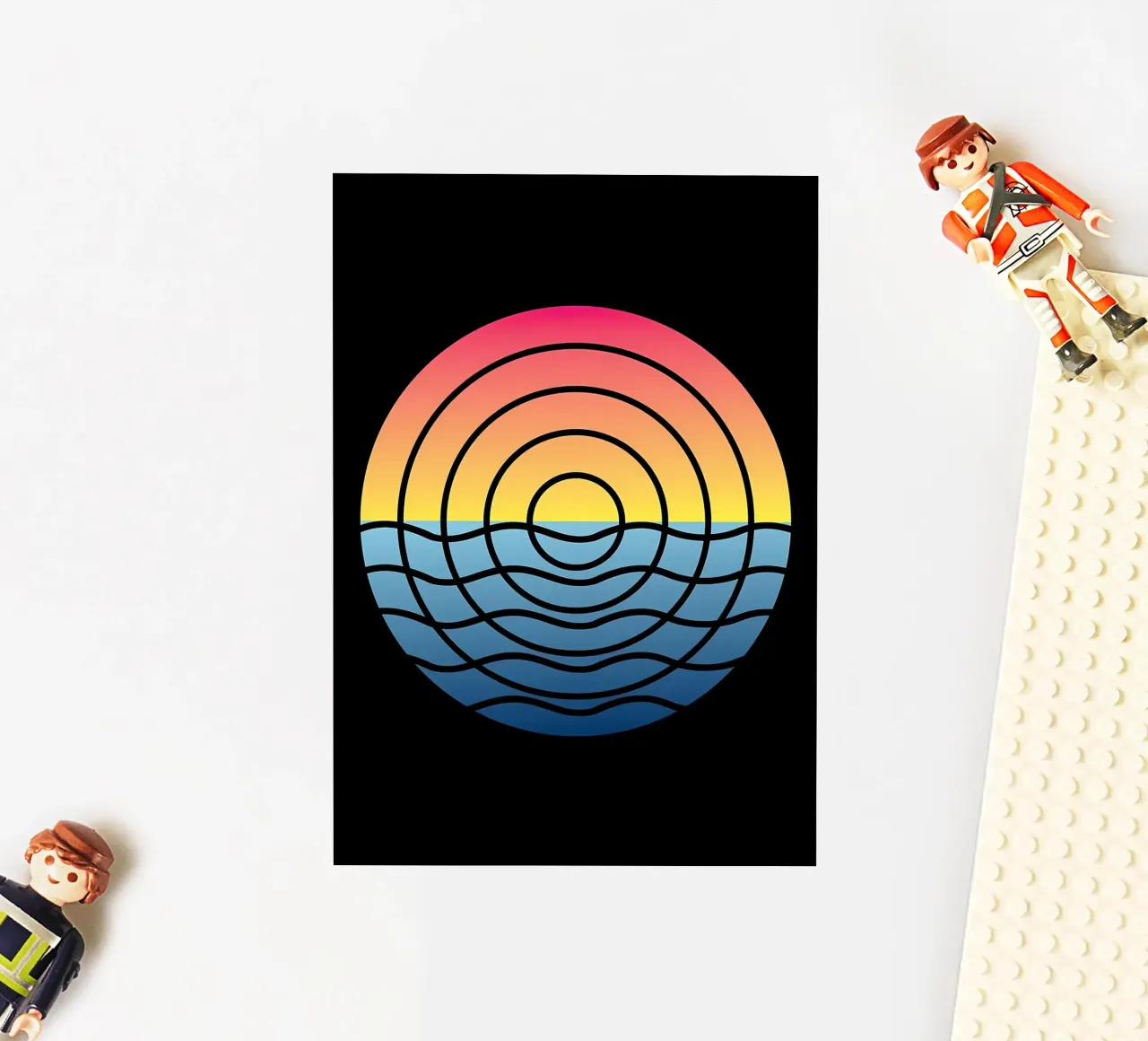 Waves Sunset sticker by James M Coyle
