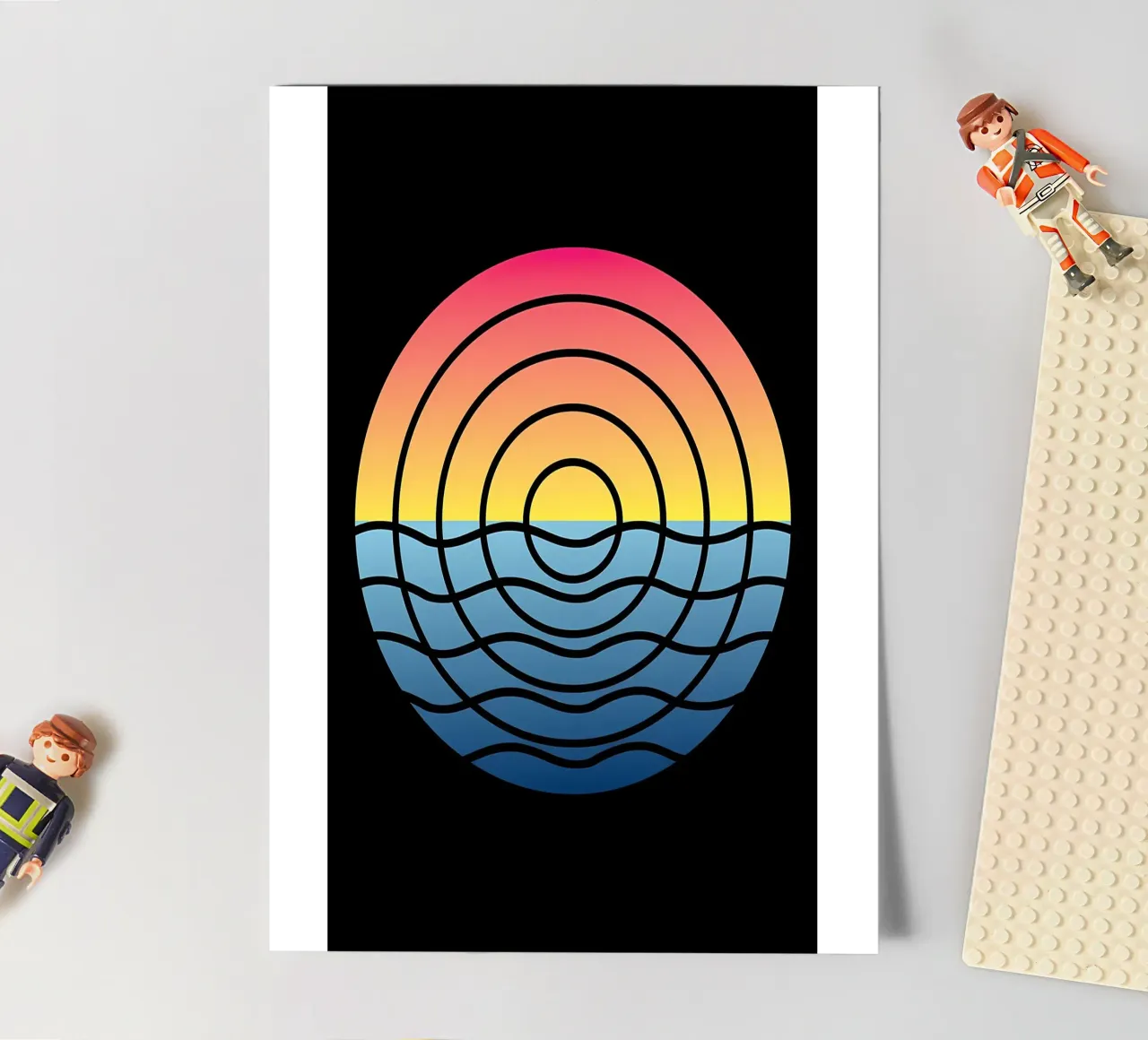 Waves Sunset sticker sheet by James M Coyle