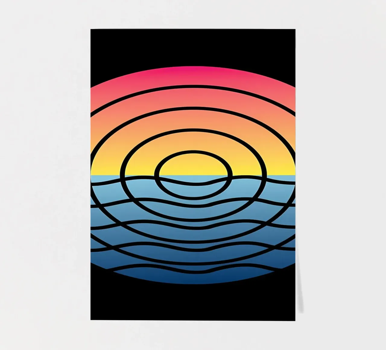 Waves Sunset sticker sheet by James M Coyle