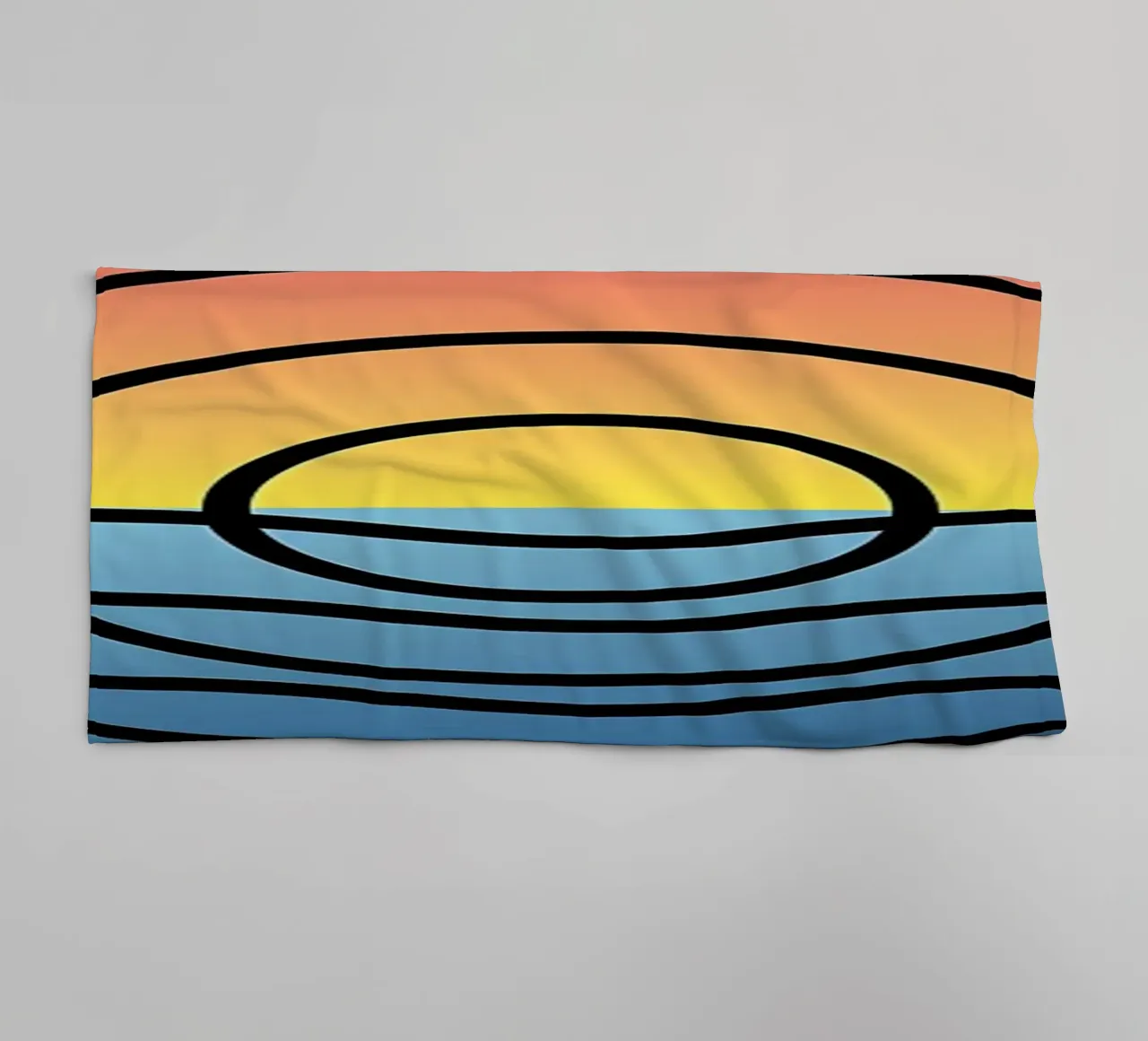 Waves Sunset badhanddoek van James M Coyle