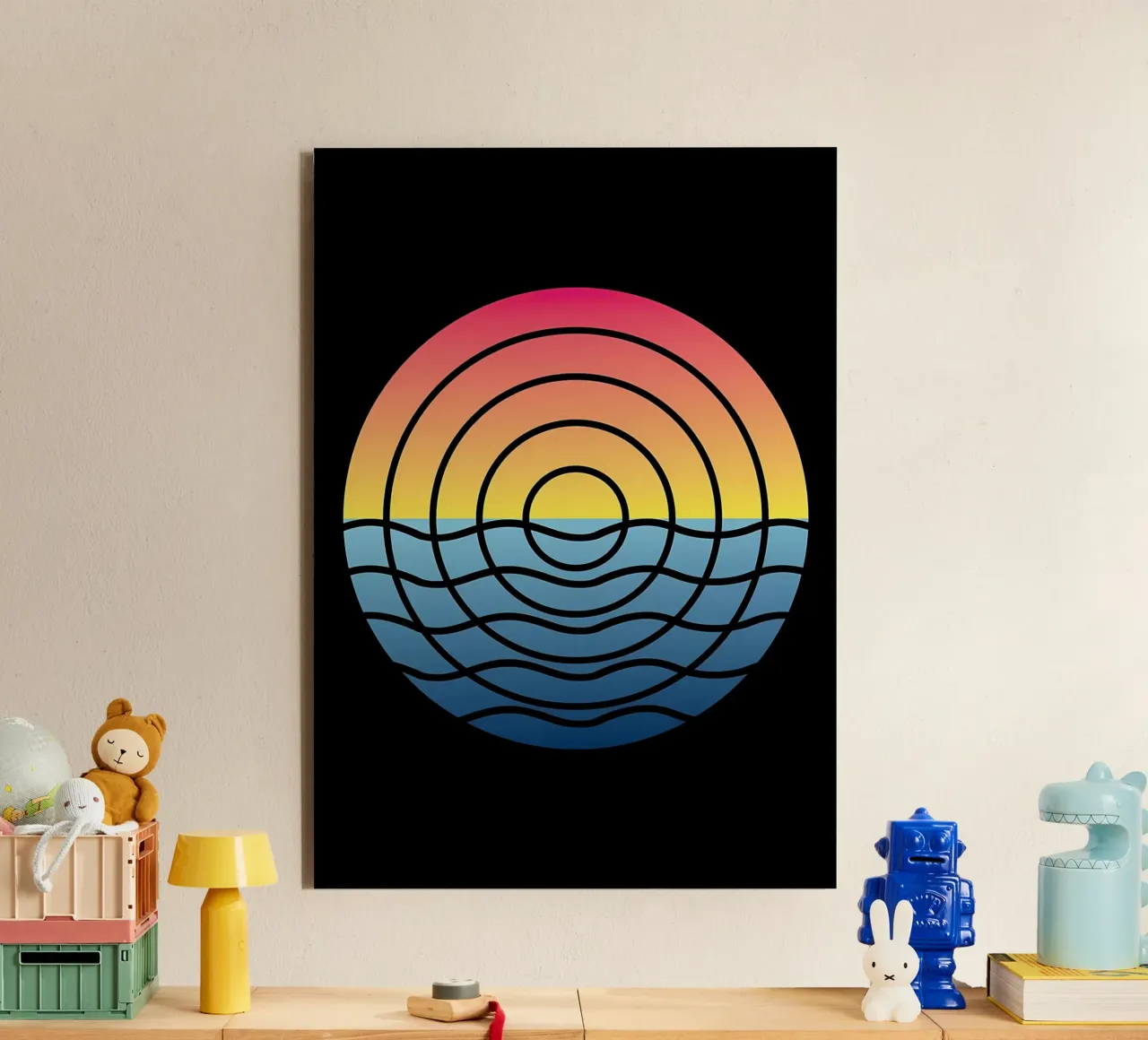 Waves Sunset forex plate by James M Coyle