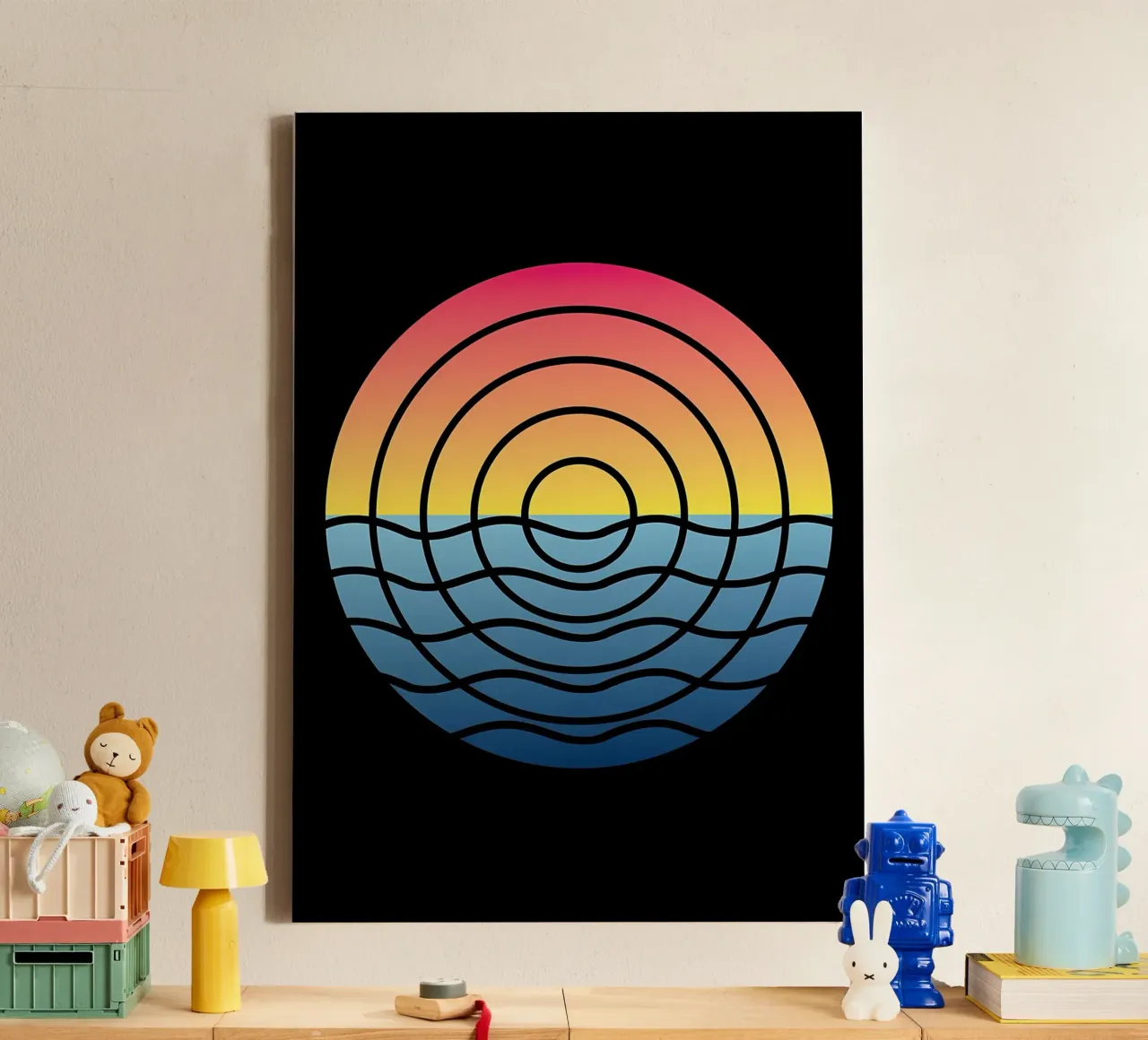 Waves Sunset canvas by James M Coyle