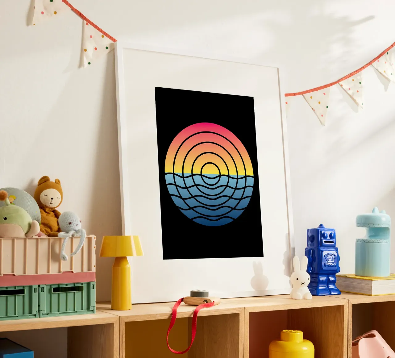 Waves Sunset poster by James M Coyle