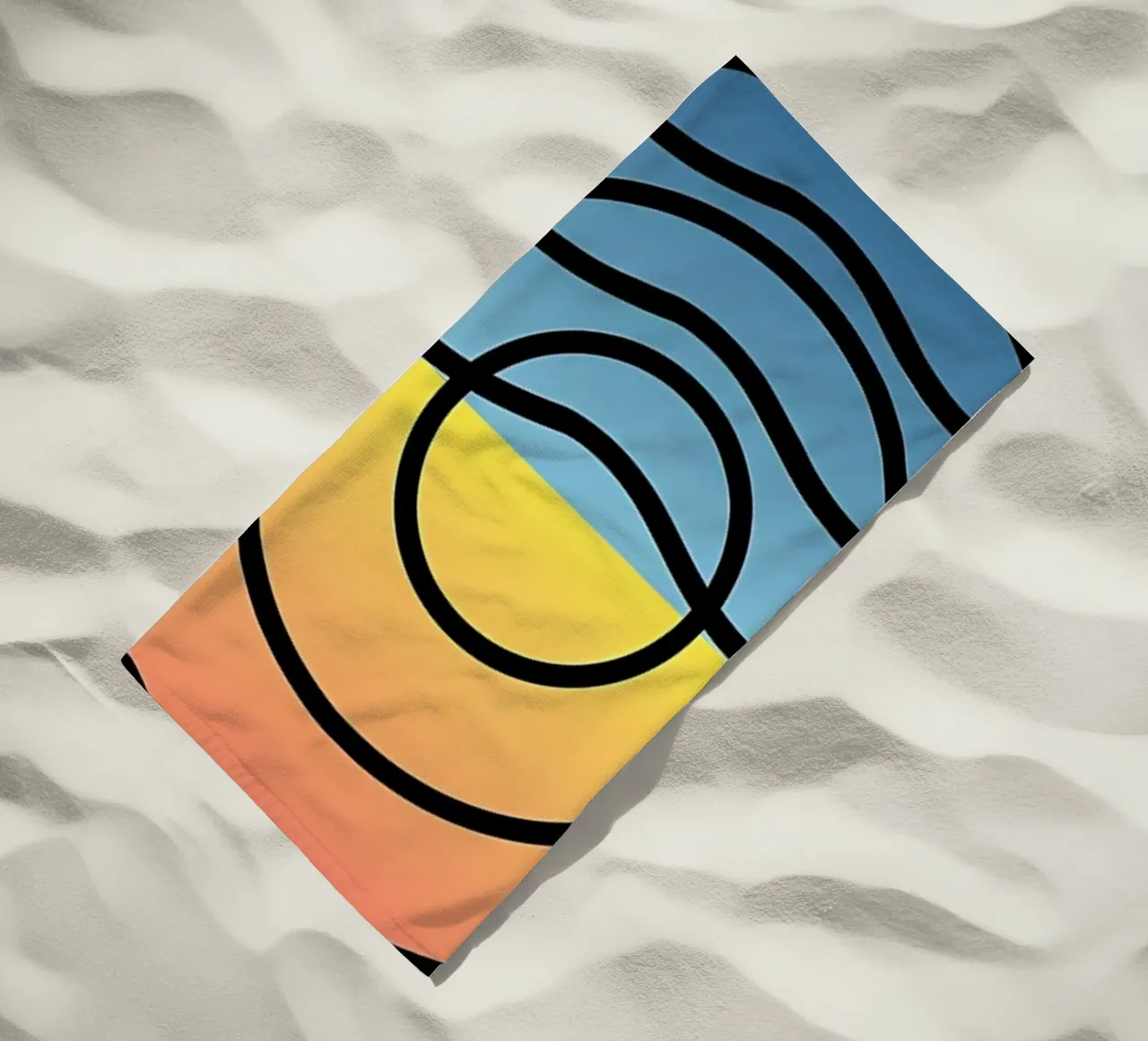 Waves Sunset beach towel by James M Coyle