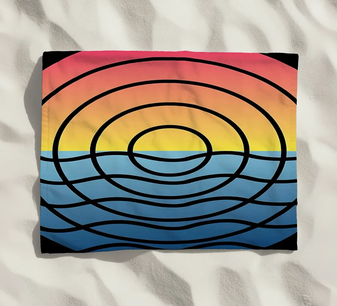 Waves Sunset beach towel by James M Coyle