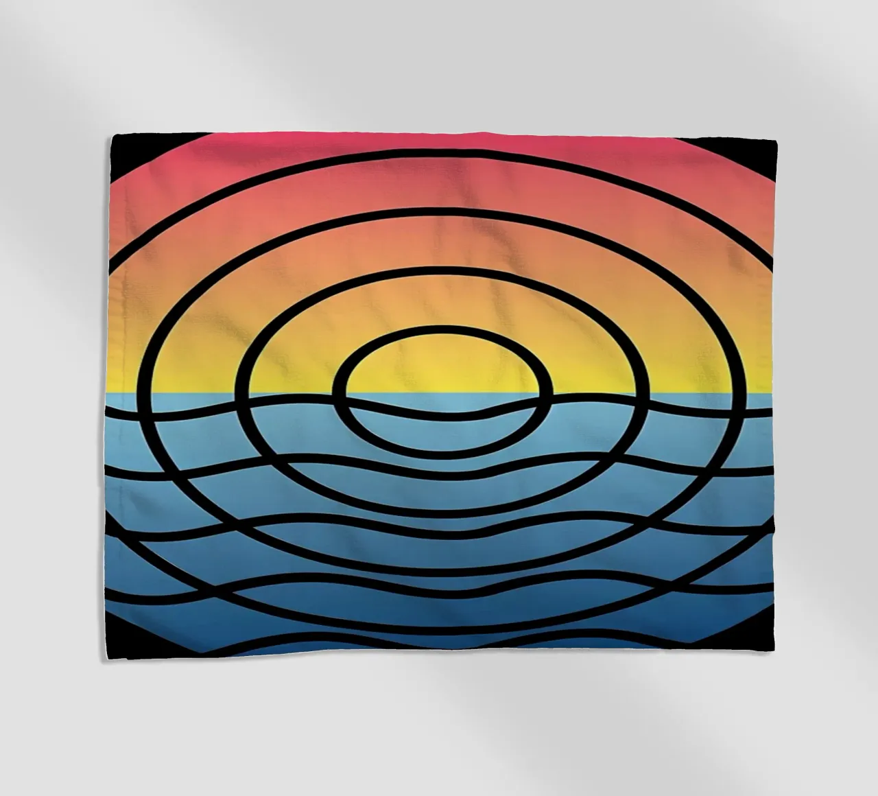 Waves Sunset beach towel by James M Coyle