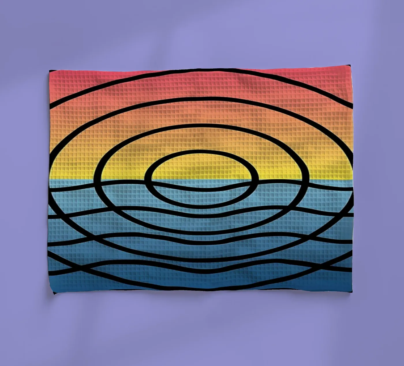 Waves Sunset Geschirrtuch von James M Coyle