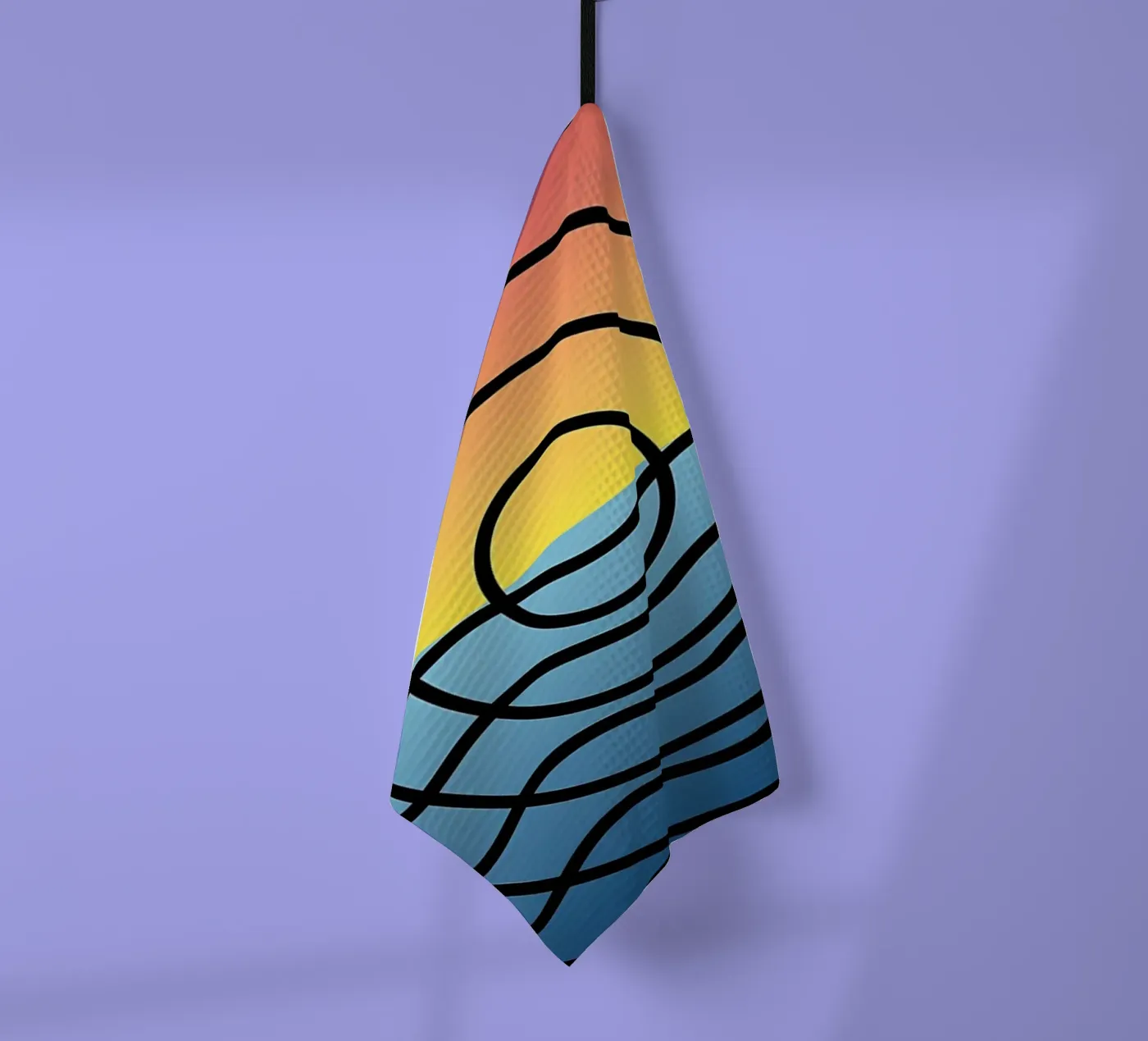 Waves Sunset Geschirrtuch von James M Coyle