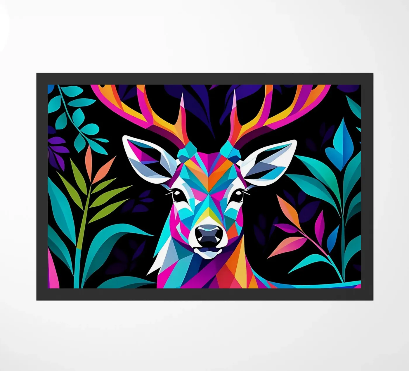 Stag_style_E_2 Fußmatte von Tierisch bunt by LK