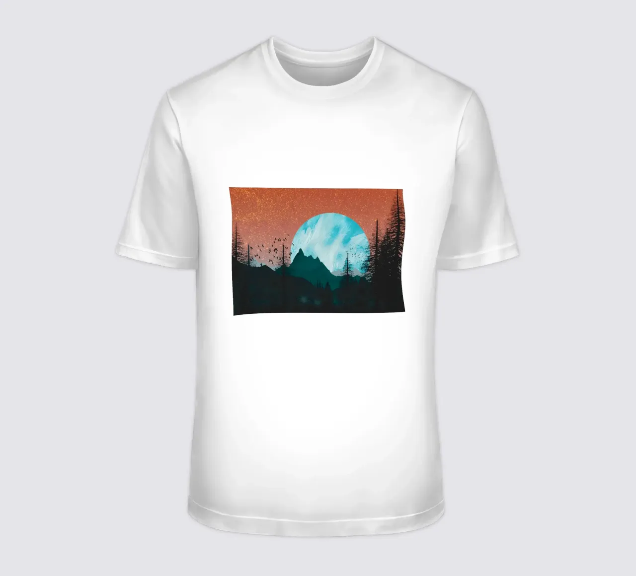BERG UND DAS MONDLICHT T-Shirt von Albert S Jacob