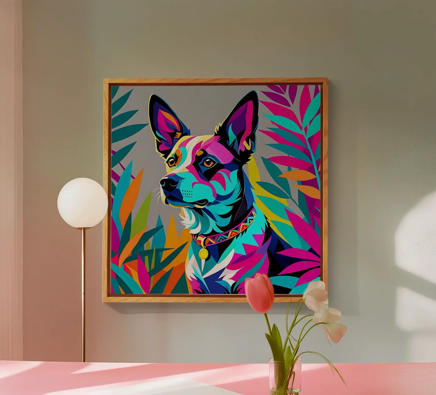 Dog_Style_E_1 acryl van Tierisch bunt by LK