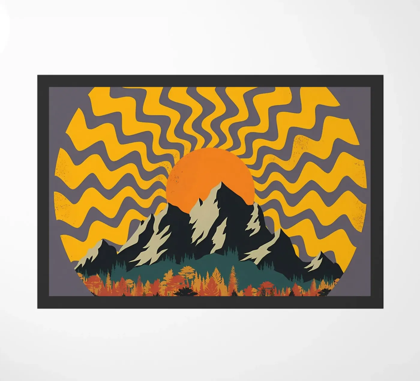 A Mountain Geometry doormat by James M Coyle