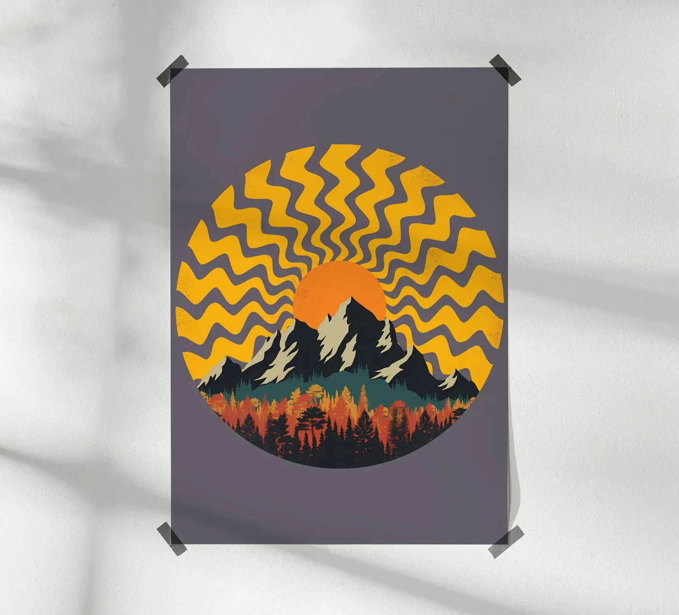 A Mountain Geometry poster by James M Coyle