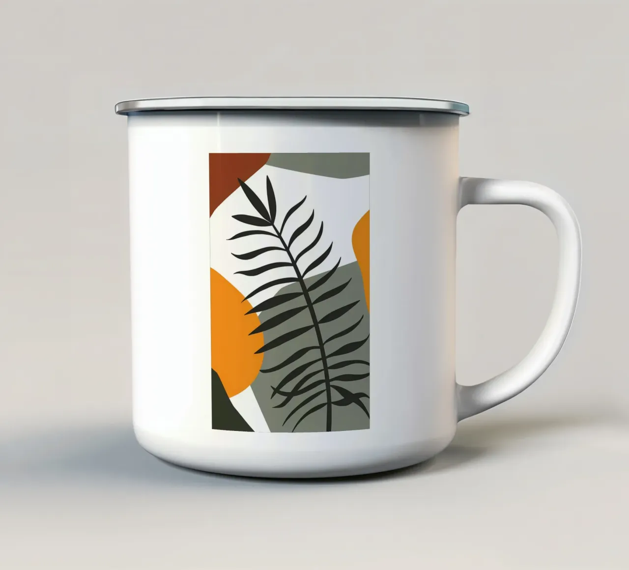 Minimalista tazza in smalto da Rebecca Clark Wyrick