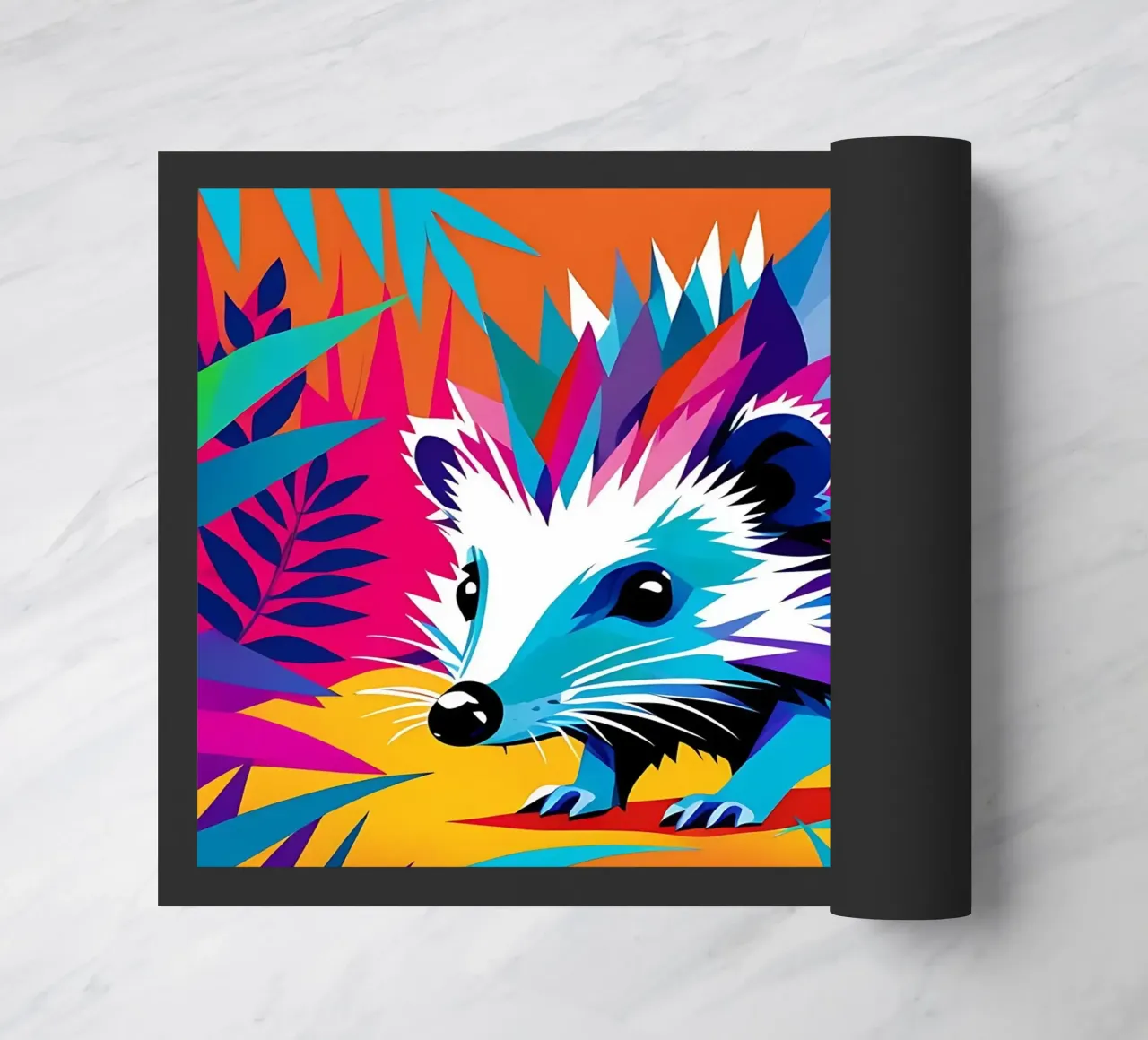 Igel_Stil_E_1 Fußmatte von Tierisch bunt by LK