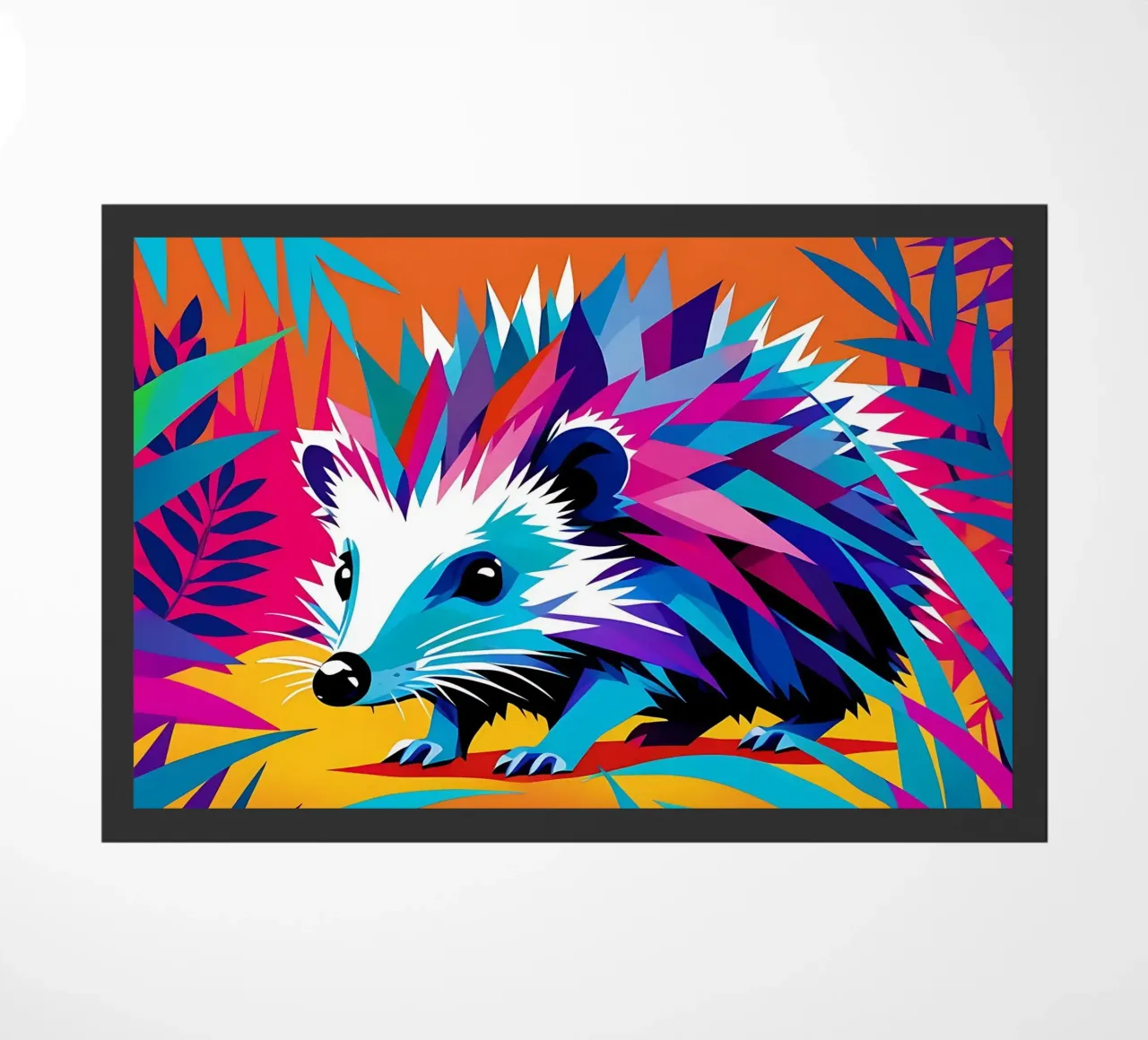 Igel_Stil_E_1 Fußmatte von Tierisch bunt by LK