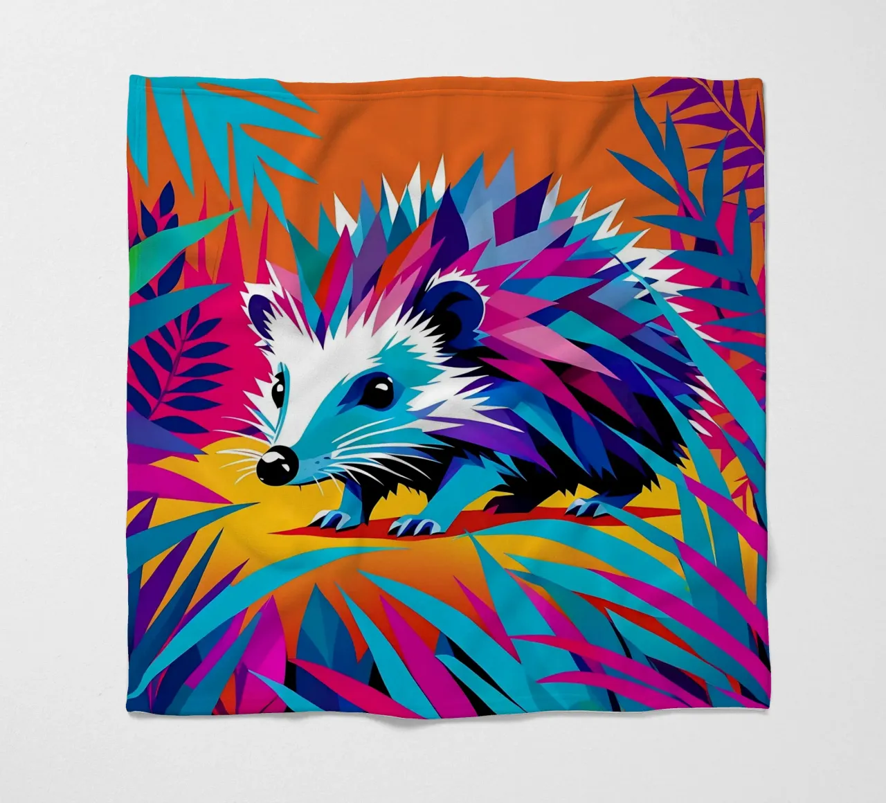 Igel_Stil_E_1 Fleecedecke von Tierisch bunt by LK