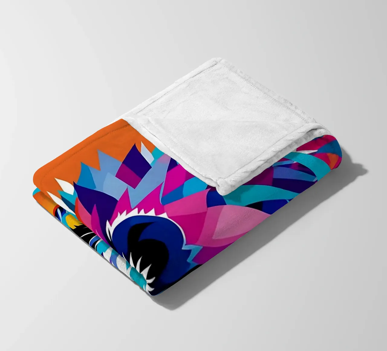 Hedgehog_style_E_1 fleece blanket by Tierisch bunt by LK