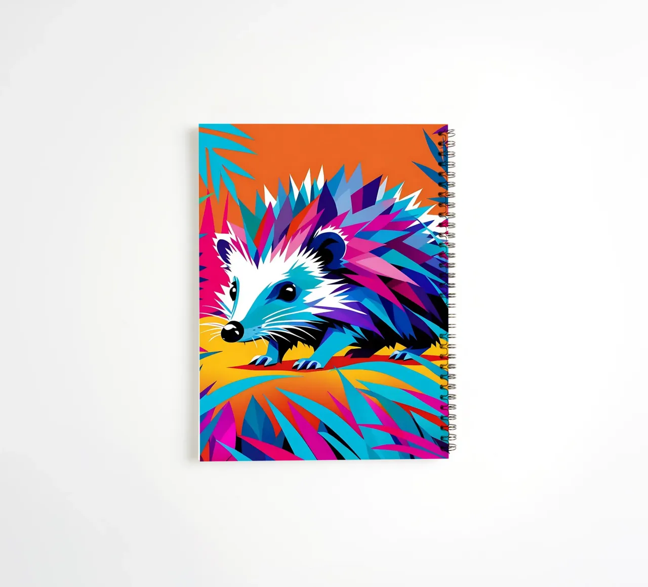 Hedgehog_style_E_1 spiral notebook by Tierisch bunt by LK