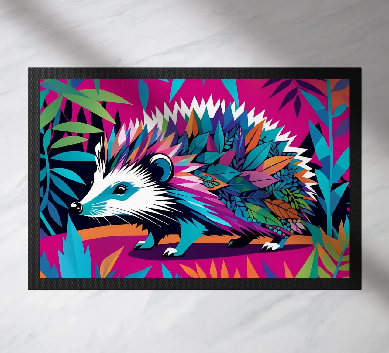 Igel_Stil_E_2 Fußmatte von Tierisch bunt by LK