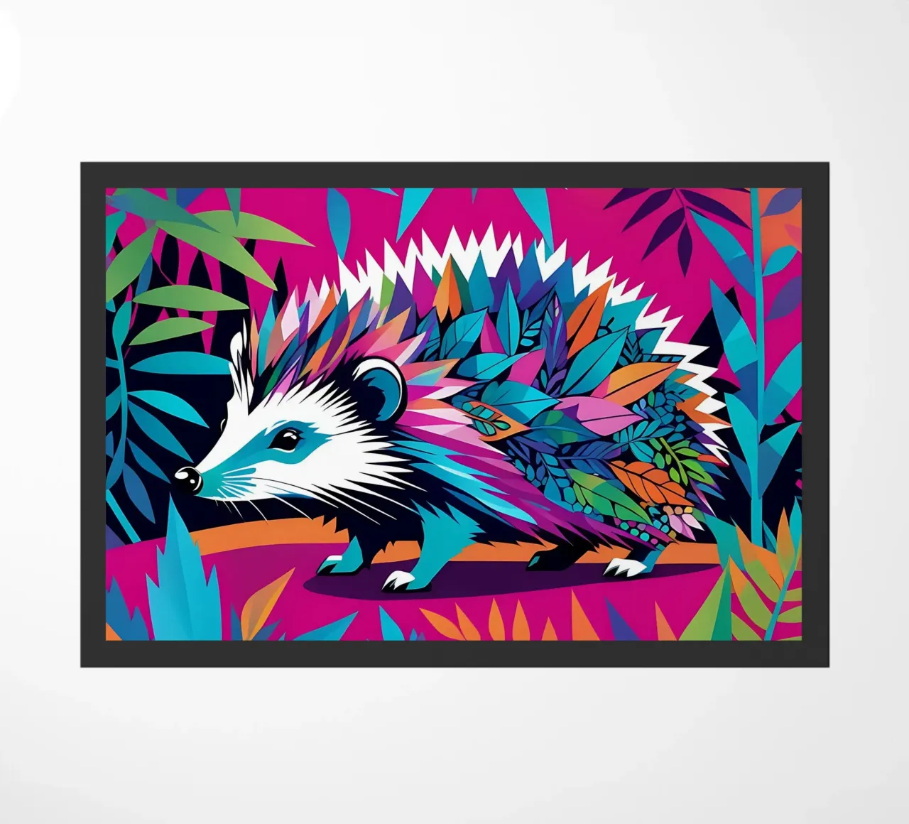 Igel_Stil_E_2 Fußmatte von Tierisch bunt by LK