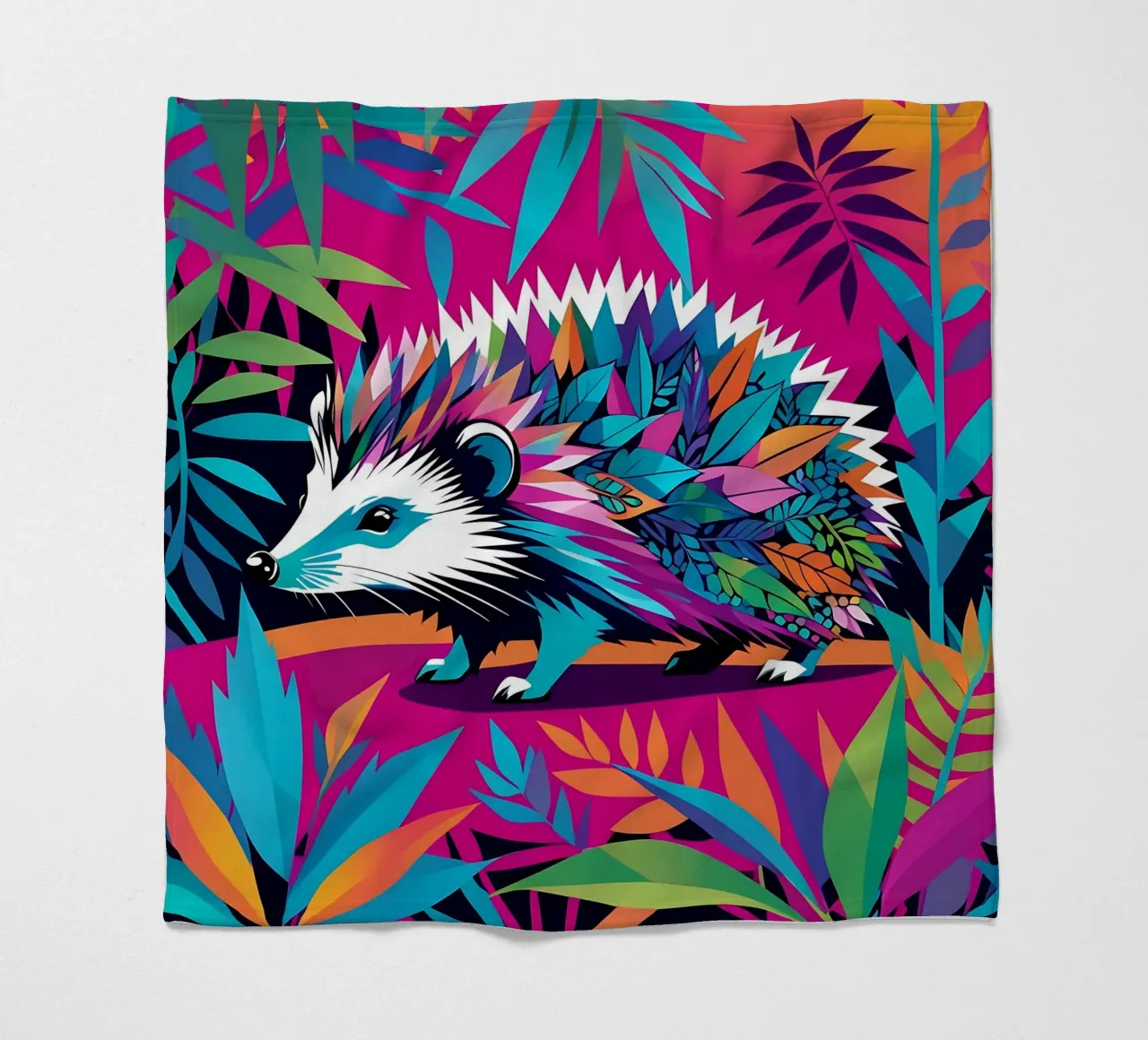 Igel_Stil_E_2 Fleecedecke von Tierisch bunt by LK