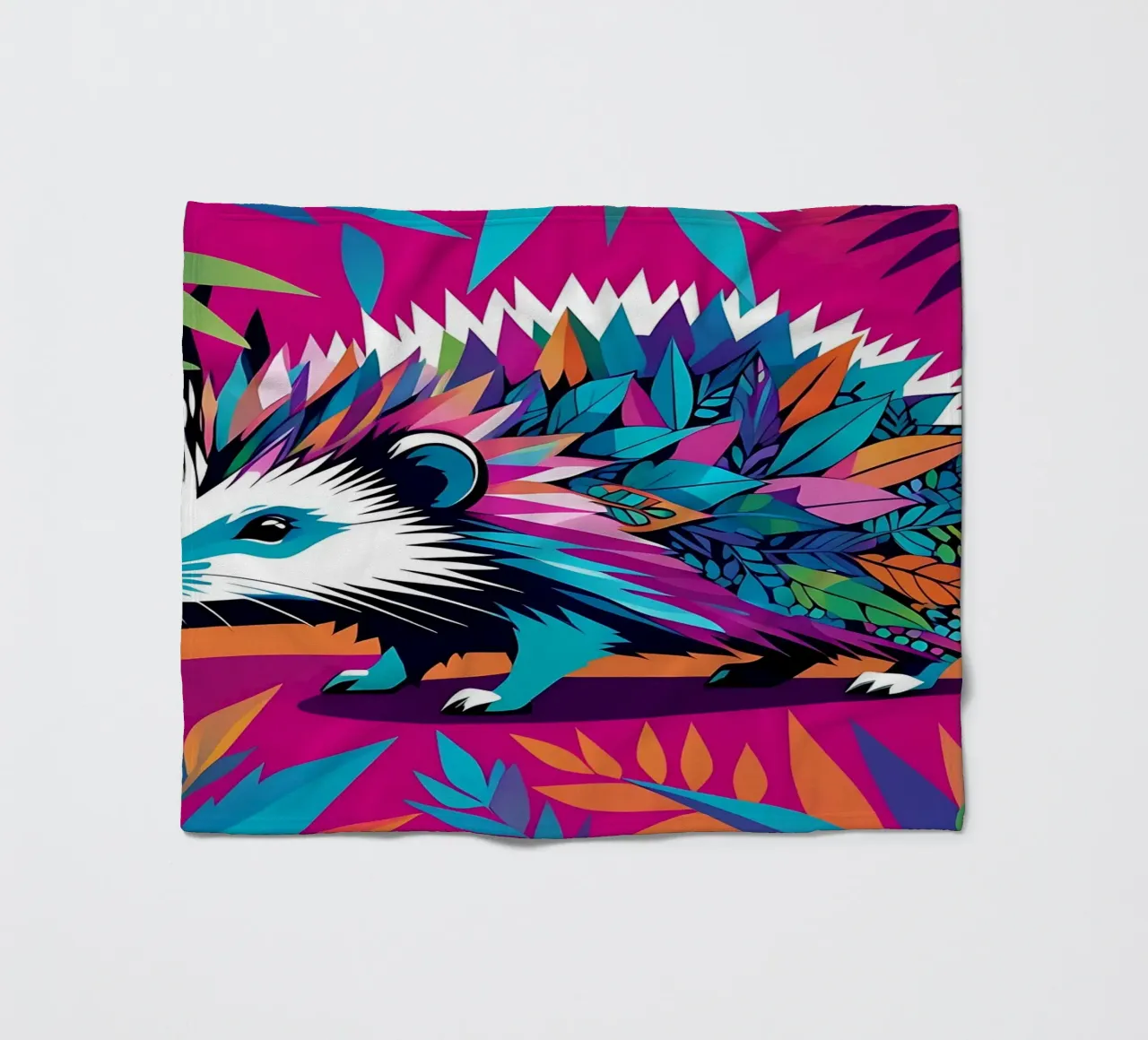 Igel_Stil_E_2 Fleecedecke von Tierisch bunt by LK