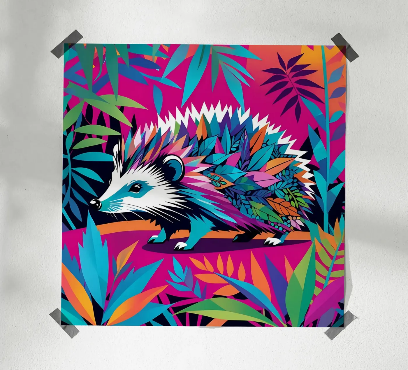 Hedgehog_style_E_2 Poster von Tierisch bunt by LK