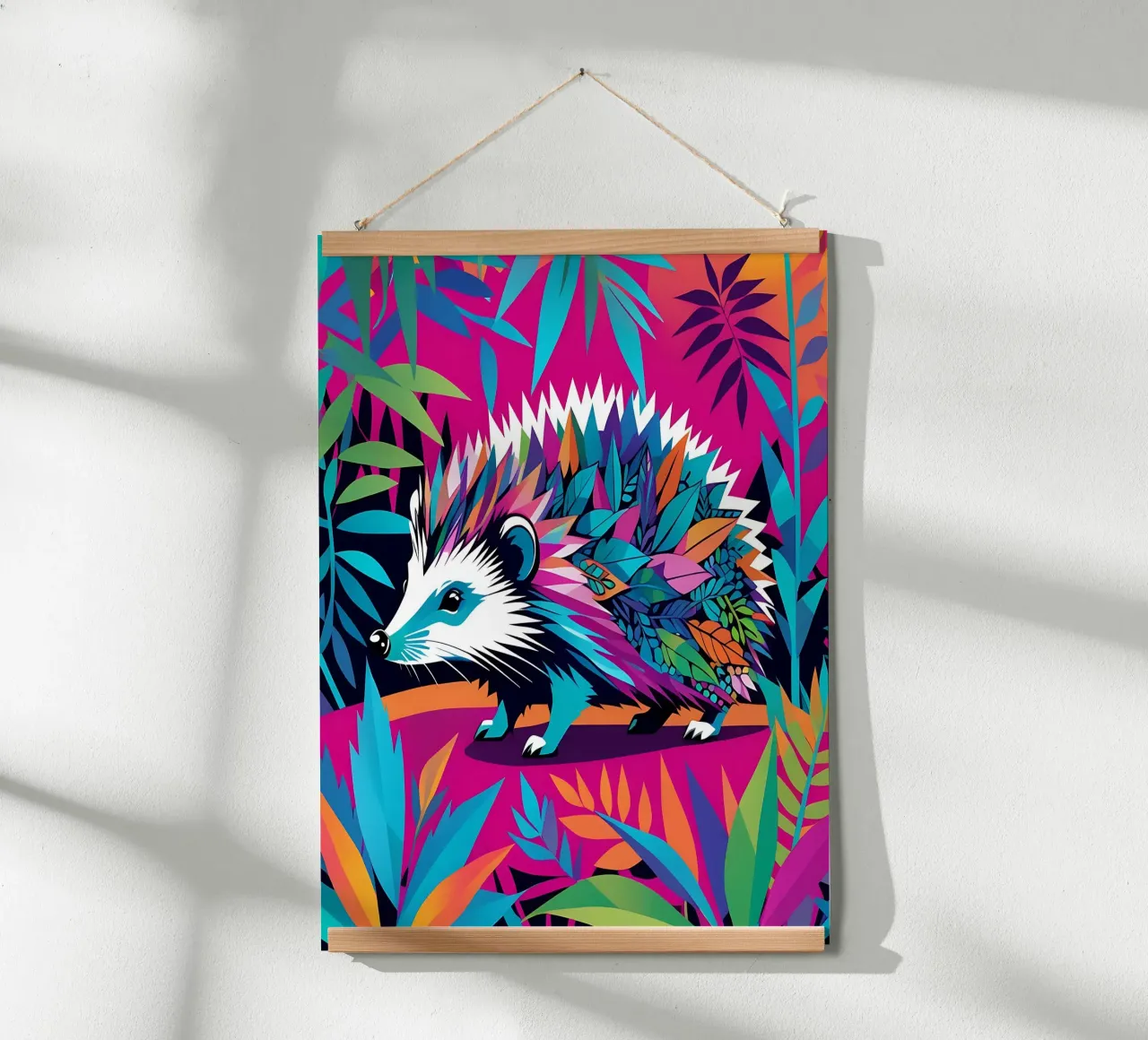 Hedgehog_style_E_2 Poster von Tierisch bunt by LK