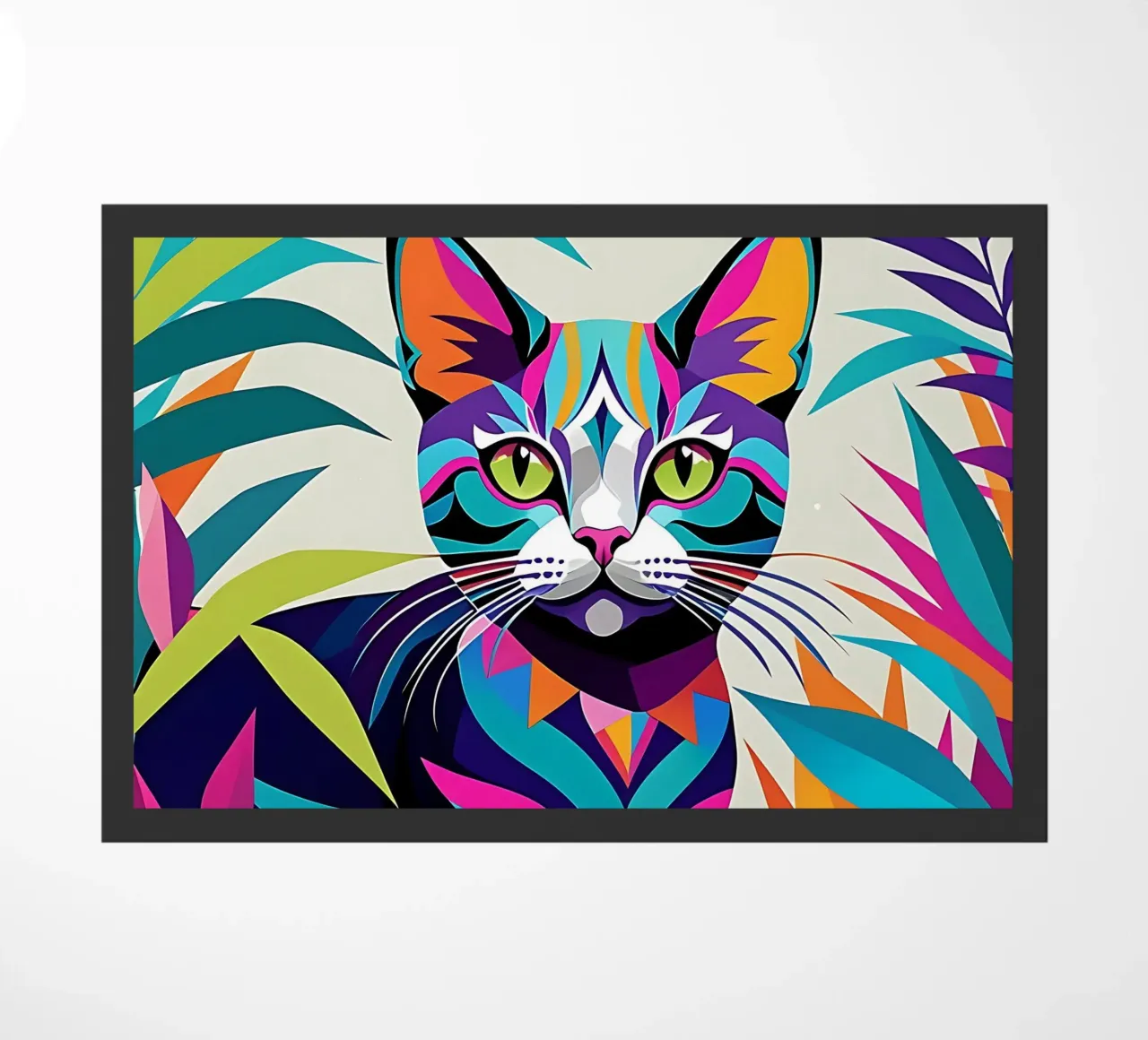 Cat_Style_E_1 doormat by Tierisch bunt by LK