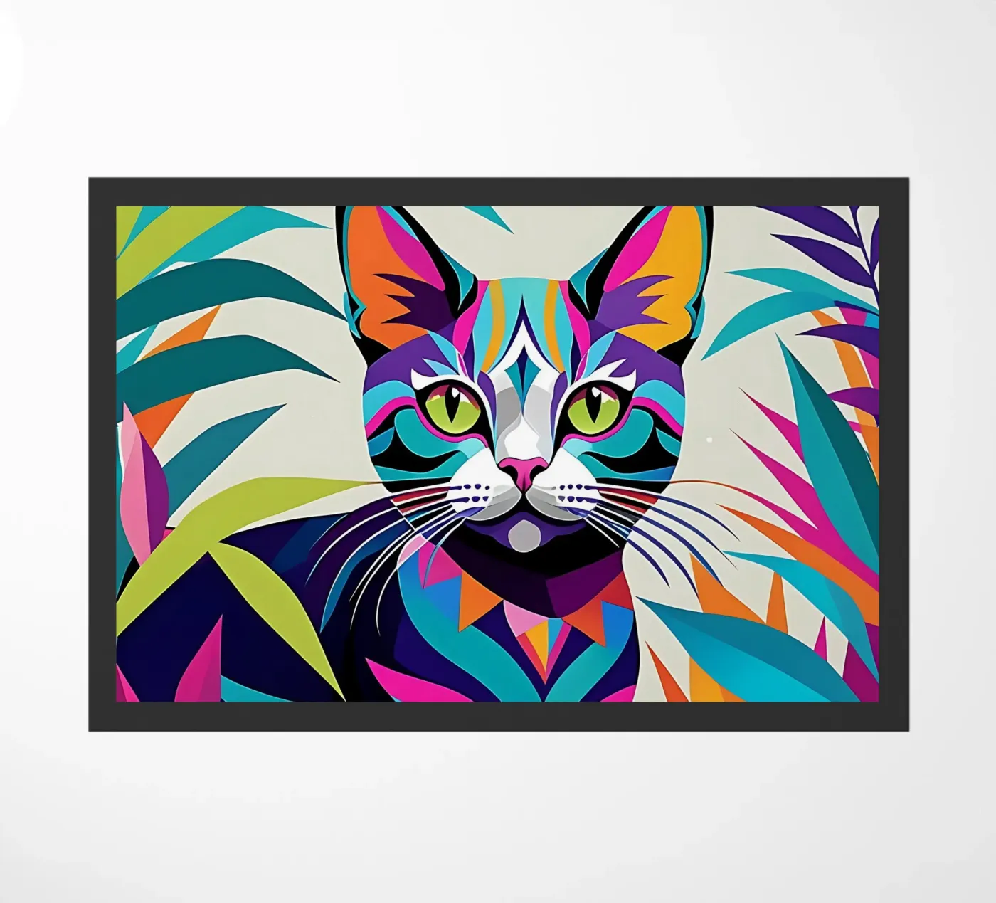 Cat_Style_E_1 doormat by Tierisch bunt by LK