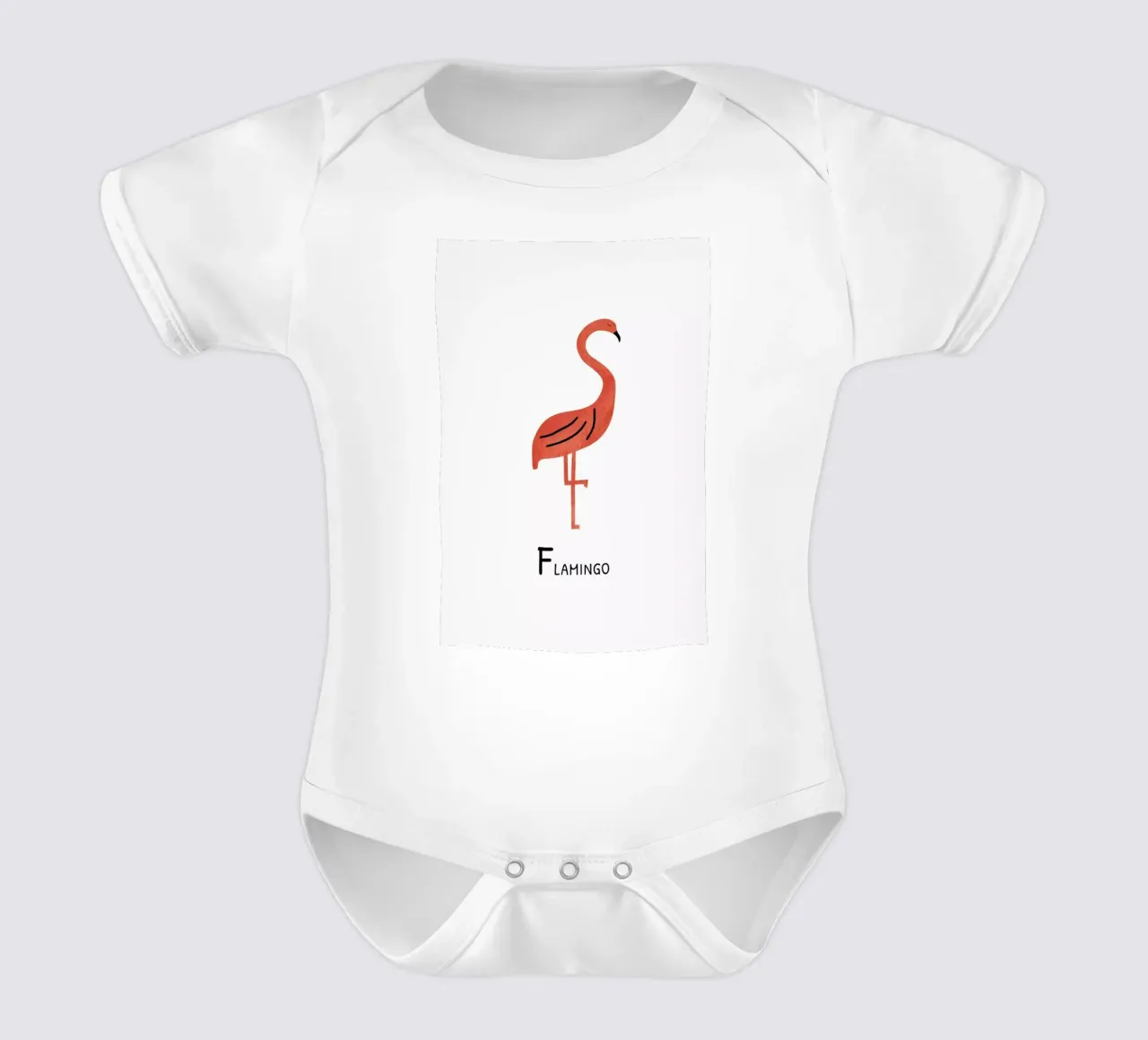 Flamingo body neonato maniche corte da Little Flourishes