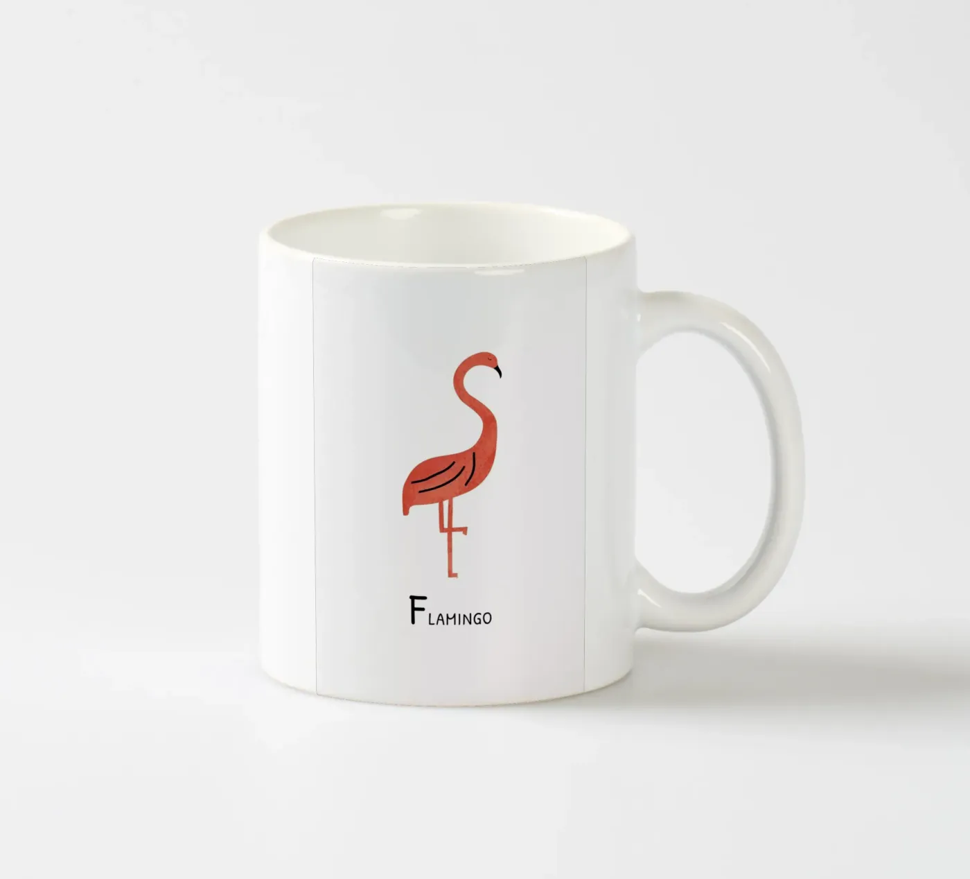 Flamingo ceramic mug by Little Flourishes