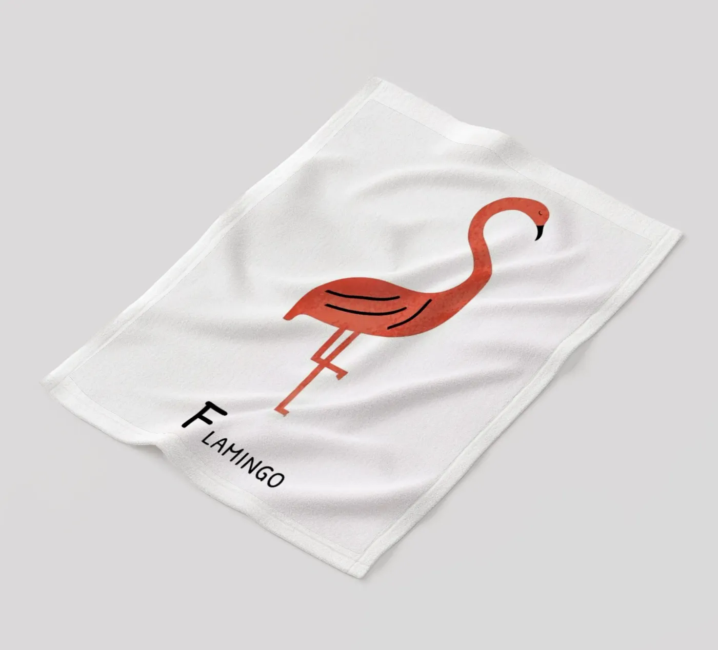 Flamingo fleecedeken van Little Flourishes