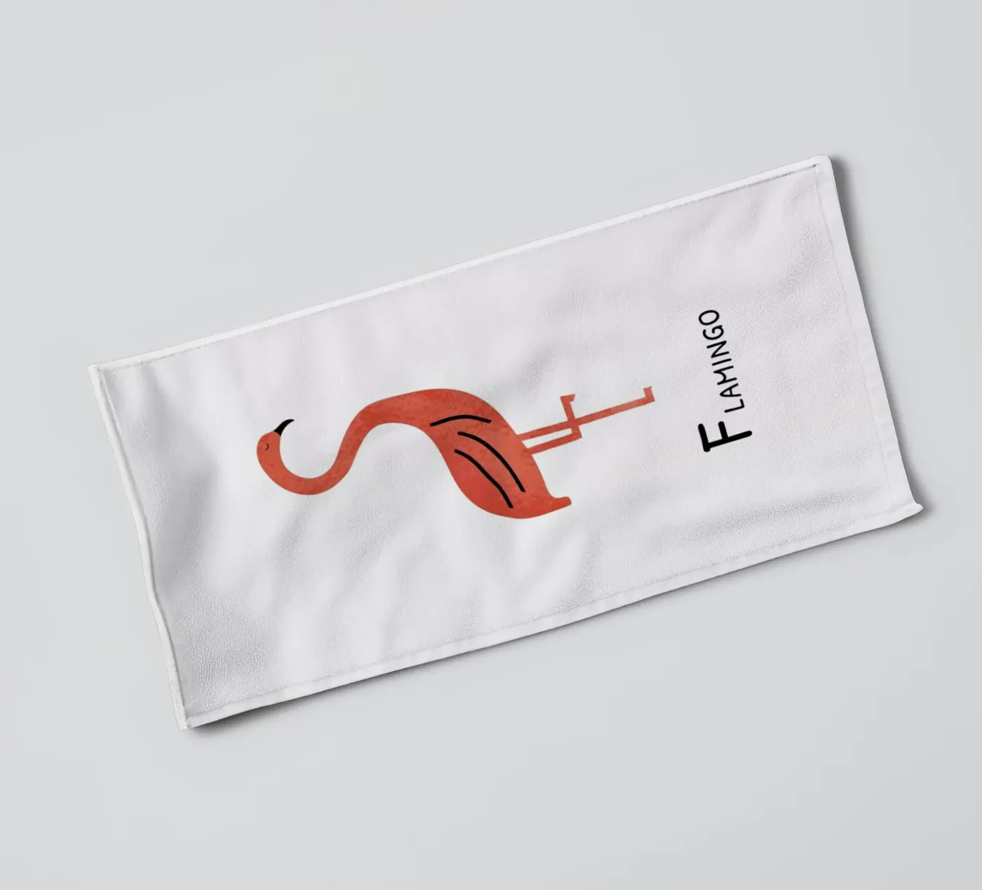 Flamingo towel by Little Flourishes