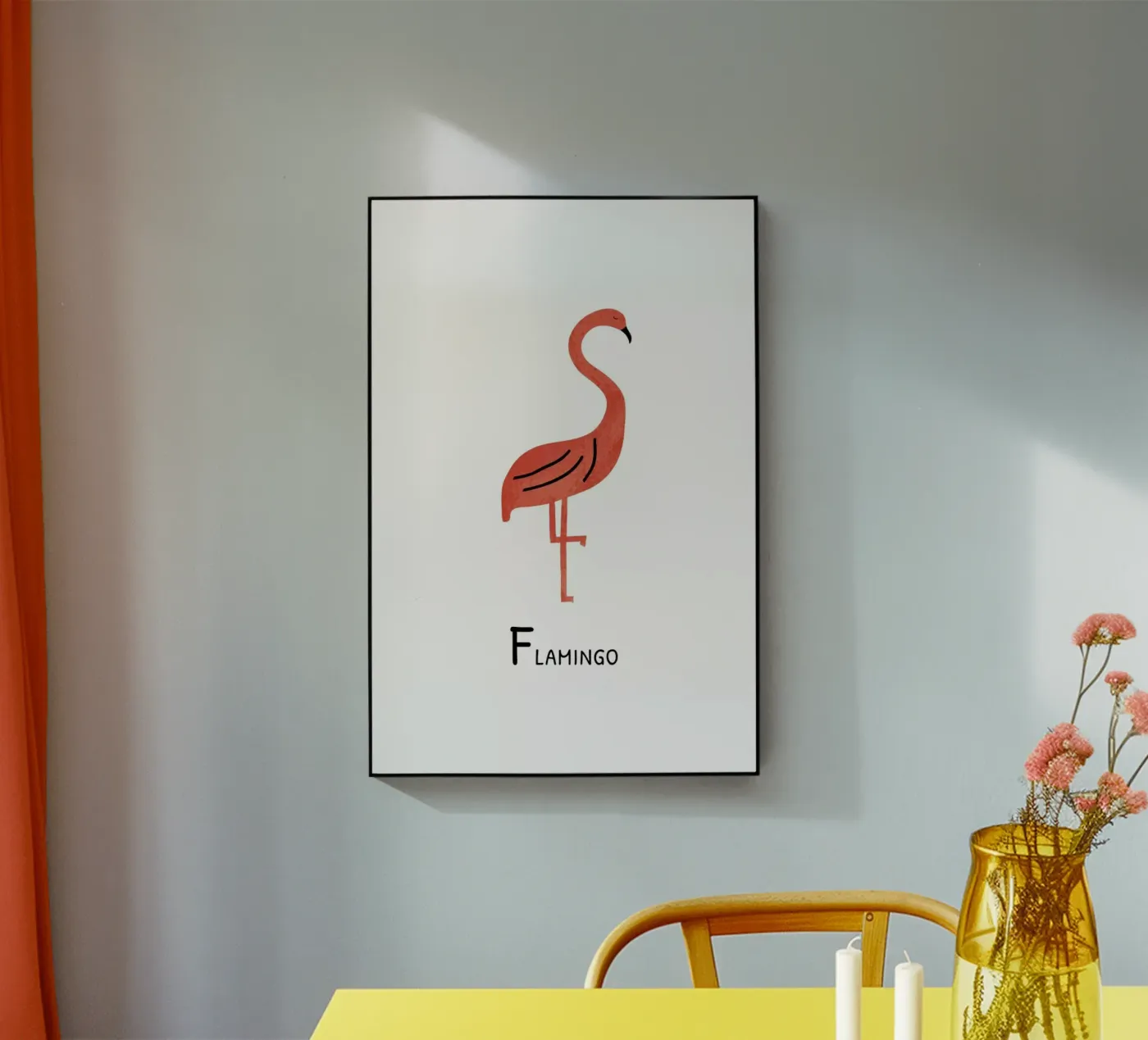 Flamingo plexiglas de Little Flourishes