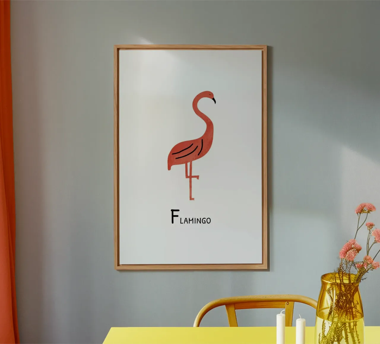 Flamingo alluminio dibond da Little Flourishes