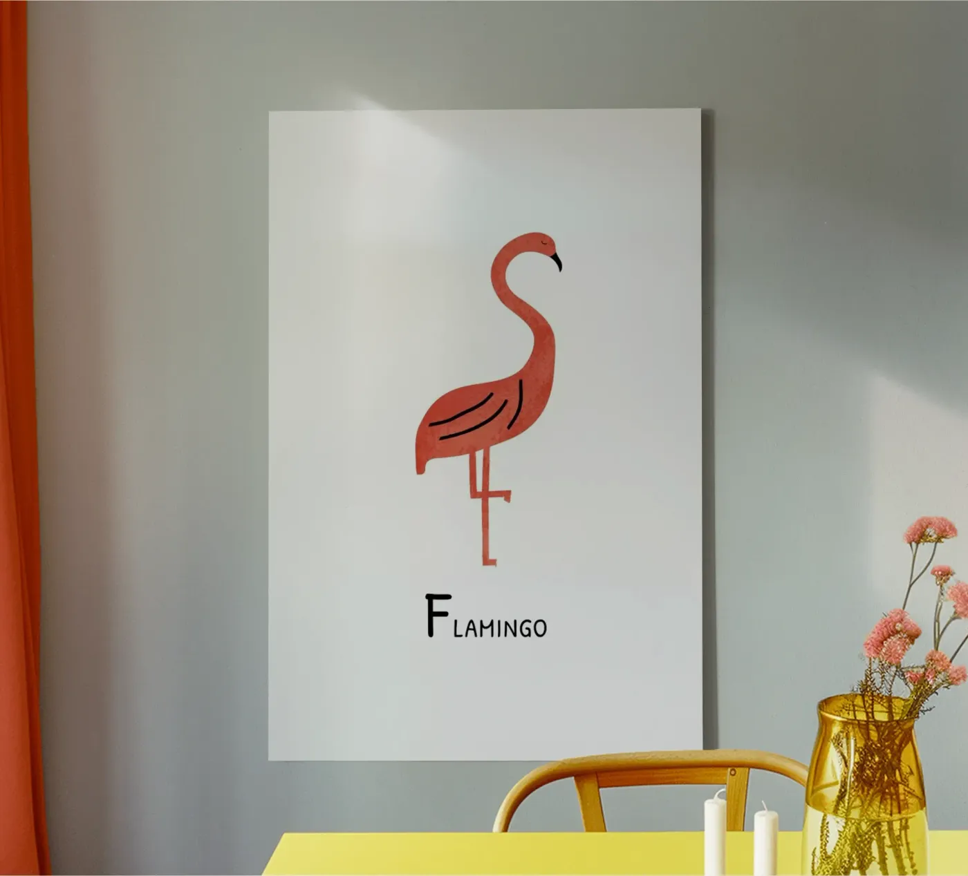 Flamingo tela da Little Flourishes