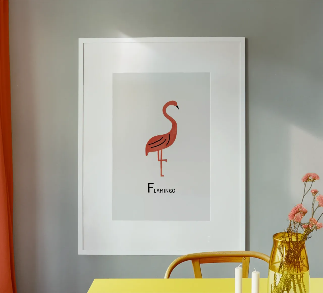 Flamingo poster da Little Flourishes