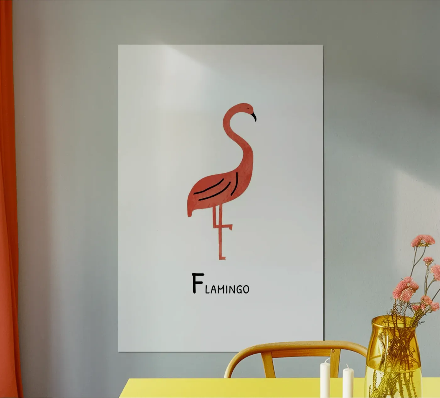 Flamingo poster de Little Flourishes
