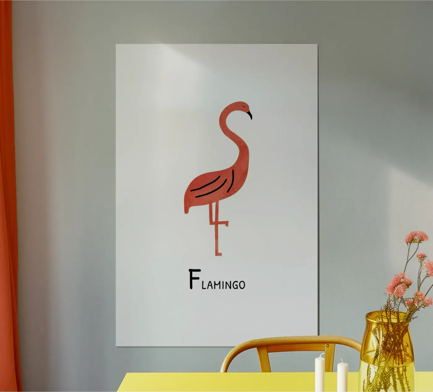 Flamingo poster de Little Flourishes